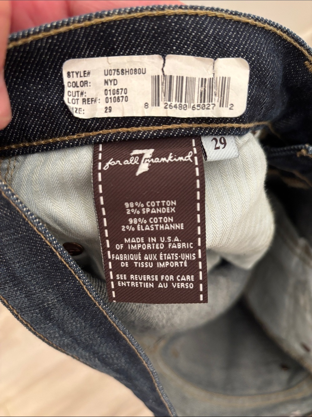 7 For All Mankind Bootcut, Made in the USA, 29x32, NWT, $229 MSRP - Picture 15 of 15